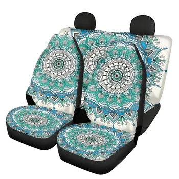 Чехлы для автомобильных сидений в богемном стиле, модный дизайн, простота установки, эластичные чехлы для передних и задних сидений в салоне автомобиля