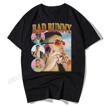 Футболка Bad Bunny, Мужская Женская Модная футболка, Хлопковая футболка, Детская Футболка в стиле Хип-Хоп, Футболка Рэпера, Летние топы, Camiseta Playboi Carti