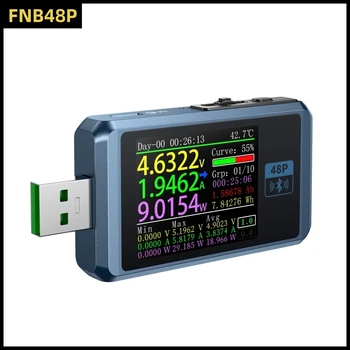 FNIRSI FNB48P USB Тестер Вольтметр Амперметр TYPE-C Быстрое Обнаружение Заряда Измерение Пульсаций Мощности Триггера с Металлическим Корпусом с ЧПУ