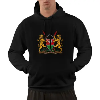 95% Хлопок, Эмблема флага страны Кения, Теплый Зимний пуловер с капюшоном, Мужская Женская толстовка унисекс в стиле хип-хоп
