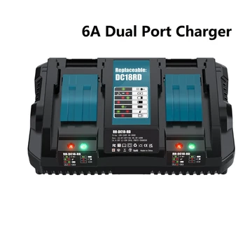 Двойное зарядное устройство H37E 6A для 14,4 В 18 В BL1860 BL1840 BL1850 BL1845 DC18RA