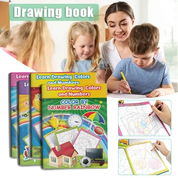 Новая учебная книга для малышей, рисующая цвет по номеру, учебная тетрадь для детей раннего возраста