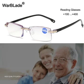 WarBLade Очки Для Чтения Мужчины Женщины Ультралегкие Очки Для Чтения Без Оправы При Пресбиопии Подарок Родителям +1.0 +1.5 +2.0 +2.5 +3.0 +3.5+4.0