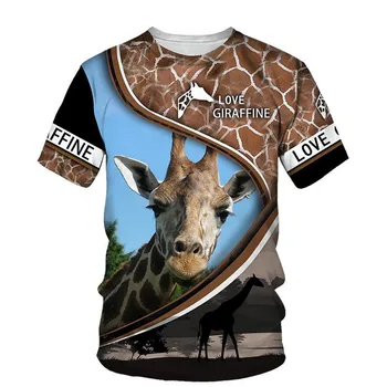 HX Love Giraffine Мужская футболка Новейшего 10 дизайна Серии Love Animals Мужская Одежда Женские Пуловеры Топы Harajuku Уличная Одежда