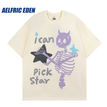 Aelfric Eden Pick Star Graphic Tee Y2K Уличная Одежда в стиле Хип-Хоп Harajuku 2023 Мужская Летняя Повседневная Хлопковая Футболка С Коротким Рукавом, Футболки