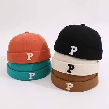 Новая детская шляпа без полей, кепки в стиле хип-хоп с буквенным принтом для маленьких мальчиков и девочек, Корейские однотонные крутые регулируемые детские шапки