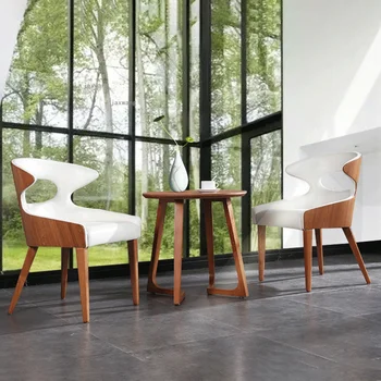 Скандинавские обеденные стулья из массива дерева, стул для кафе в гостиной, Современный Простой Ресторан, Мебель для дома, Стул для кабинета со спинкой