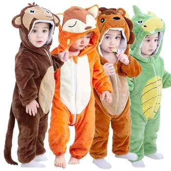 Детские комбинезоны Зимний костюм Льва Кигуруми для девочек и мальчиков, комбинезон с животными для малышей, одежда для младенцев, пижамы, детские комбинезоны Ropa Bebes