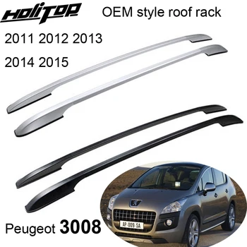 рейлинг на крыше/багажник/перекладина/багажные рейлинги для Peugeot 3008 2011 2012 2013 2014 2015, алюминиевый сплав + ABS, специальная цена за 7 дней,