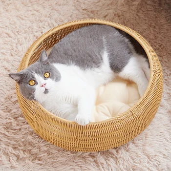 Питомник для тростниковых кошек, универсальный питомник на четыре сезона летом, прохладный питомник для кошек, съемная кровать на вилле для кошек.