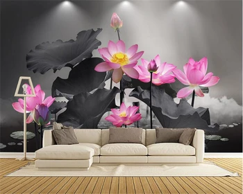 модные обои beibehang dream smoke с акварельным цветочным настроением, фон для украшения стен, живопись, 3D обои