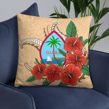 Гуамская полинезийская подушка с гербом Гибискуса, наволочки, наволочка для подушки, украшение для дома