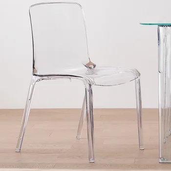 Модные обеденные стулья из акрила, современные красивые стулья из прозрачного пластика Nordic, дизайнерская эргономичная мебель Sillas Comedor