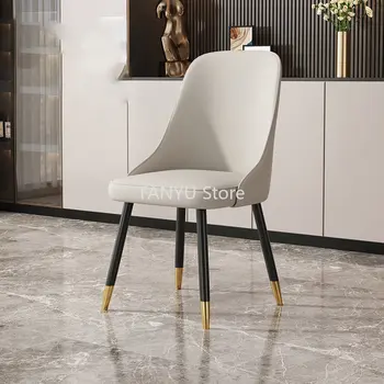 Современные расслабляющие роскошные обеденные стулья Дизайнерский бытовой минималистичный обеденный стул со спинкой Sillas Comedor Мебель для дома WZ50DC