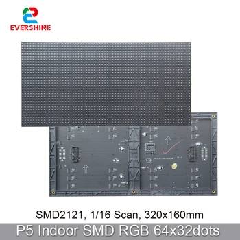 Smd2121 P5 RGB Полноцветный 320x160 мм 64x32 пикселей 1/16 с Внутренняя Светодиодная панель Модульный дисплей Видеостена