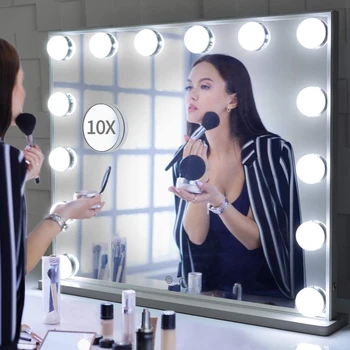 Светодиодное зеркало, зеркало для макияжа, Косметическое зеркало с подсветкой, Сенсорное со светодиодной подсветкой для зеркала в ванной