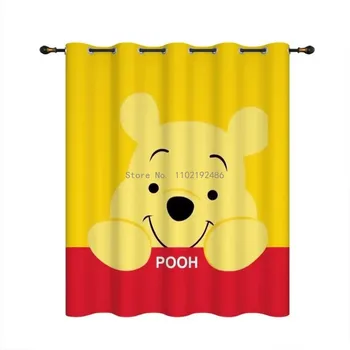 Disney Winnie the Pooh, затемняющие шторы с медведем, спальня, гостиная, кухня, Компьютерная комната, Украшение дома для детей, подарки для детей