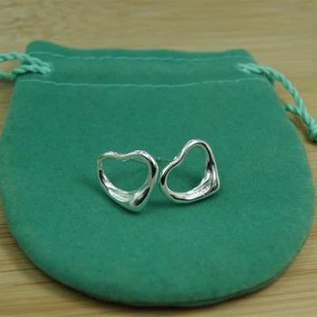 BABYLLNT Серьги-гвоздики в форме сердца из стерлингового серебра 925 пробы для женщин, свадьба, помолвка, модная вечеринка, шарм, ювелирный подарок