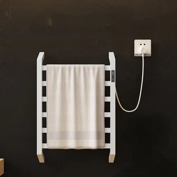 полотенцесушитель электрический для ванной комнаты без сверления, электрическая вешалка для полотенец из нержавеющей стали, полотенцесушитель для ванной комнаты