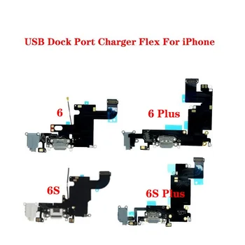 Зарядное Устройство Порт Зарядки Док-Станция USB-Разъем Гибкий Кабель Для iPhone 6 6S Plus Аудиоразъем Для Наушников Лента
