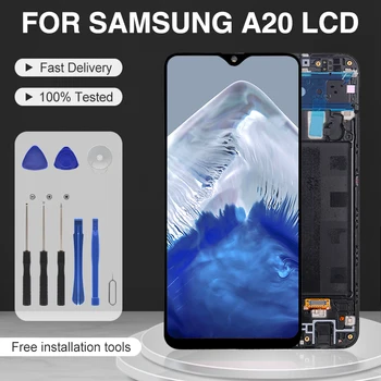 Catteny 6,4-Дюймовый OLED-Дисплей A20 Для Samsung Galaxy A205 lcd С Сенсорным Экраном Digitizer SM-A205F A205F В сборе