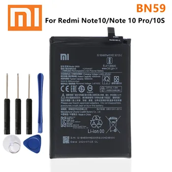 100% Оригинальный Высококачественный Новый Аккумулятор BN59 5000 мАч Для Xiaomi Redmi Note10 Note 10 Pro 10S Note 10pro Global Batteries Tools