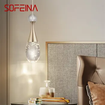 Современный подвесной светильник SOFEINA, Креативная Хрустальная Люстра, светодиодные светильники, декоративные светильники для спальни, столовой