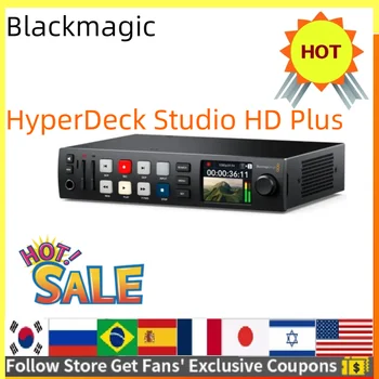 Blackmagic Design HyperDeck Studio HD Plus с высокопроизводительным управлением транспортировкой 6G-SDI и выводом данных по заливке и клавише