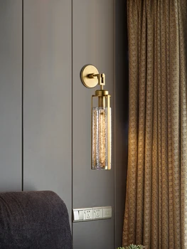 Роскошный медный настенный светильник в постмодернистском стиле простая гостиная ТВ фон настенный уличный светильник ретро креативная прикроватная лампа для спальни