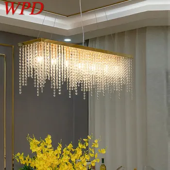 WPD Современный хрустальный подвесной светильник класса люкс, светодиодная потолочная люстра, креативный декор освещения для дома, столовой, спальни, бара