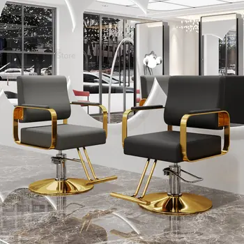 Легкие роскошные парикмахерские кресла, парикмахерская, профессиональная мебель для салона красоты, парикмахерские кресла, современный лифт, вращающееся кресло