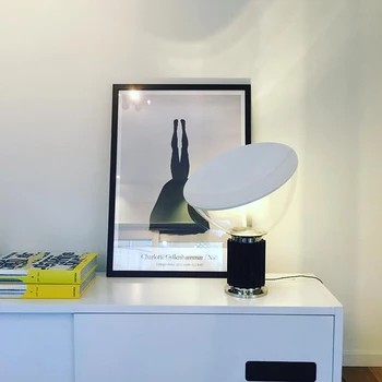 Настольная лампа Nordic Designer Radar из алюминия с прозрачным стеклом Рядом с лампой для спальни гостиной кабинета домашнего декора