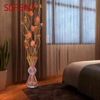 Современный торшер SOFEINA, модная художественная гостиная, спальня, гостиничная инженерия, декоративная лампа со светодиодной подсветкой из алюминиевой проволоки