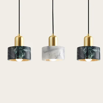 Современная минималистичная Мраморная столовая Светодиодная люстра Гостиная Спальня Украшение гостиной Подвесное освещение для дома