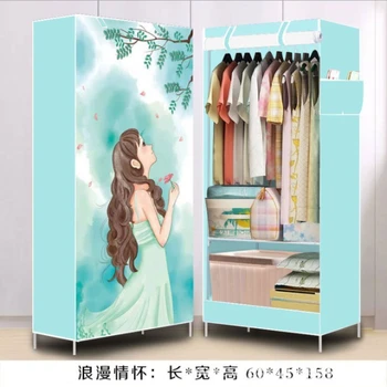Панорамный складной шкаф из 3D нетканого материала, шкаф для хранения одежды, Мультяшный шкаф, домашняя мебель для спальни, симпатичное хранилище