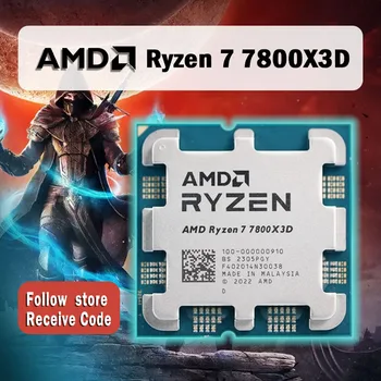 AMD Ryzen 7 7800X3D R7 7800X3D 4,2 ГГц 8-ядерный 16-потоковый процессор Процессор 5 Нм 96 М 100-100000910 Сокет AM5 Без вентилятора