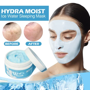 100 г увлажняющей маски для сна с ледяной водой Hydra, отбеливающая восстанавливающая маска для ночного ухода, Первая увлажняющая маска для сна для лица