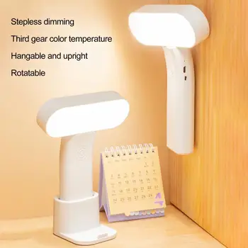 Светодиодная Настольная Лампа Для защиты глаз, Стол для студентов колледжа, Зарядка USB, Обучение, Детская спальня, Прикроватный Ночник для чтения
