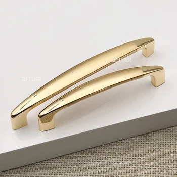 Модная квадратная дверная ручка комода U-образный Золотой ящик Кухонного оборудования Ручка шкафа Европейская