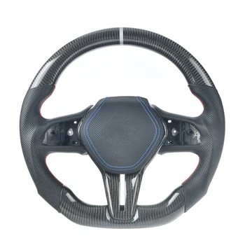 Рулевое колесо 2017 года с частотой вращения 60 об/мин, совместимое с выхлопными газами Infiniti Q50 Q60 Q60S 2018 2019 2020 2021 Рулевое колесо из углеродного волокна