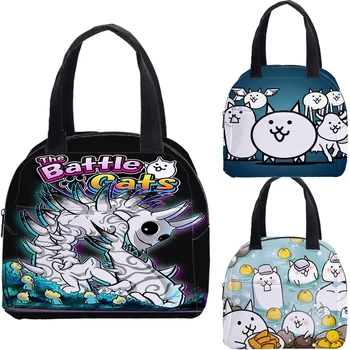 The Battle Cats Термосумки для ланча Водонепроницаемые портативные Школьные Оксфордские сумки-холодильники на молнии для пикника, дорожные ланч-боксы, сумки для еды