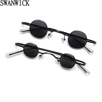 Солнцезащитные очки Swanwick в круглой маленькой оправе для женщин, ретро солнцезащитные очки с поляризацией UV400 для мужчин, винтажные аксессуары для вечеринок, красный, зеленый