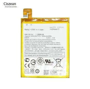 Ciszean Высококачественный Аккумулятор 3000 мАч C11P1511 Сменный Аккумулятор для Asus ZenFone 3 ZenFone3 Ze552kl Z012da/e