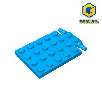 Пластина Gobricks GDS-844, модифицированная 4 x 6 с петлей для люка (длинные штифты) совместима с конструктором lego 92099 детских поделок