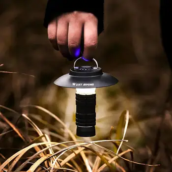 Походный фонарь С треугольным кронштейном, Портативный фонарь для палатки, USB-перезаряжаемые Светодиодные фонари, 3 режима освещения, Походный фонарь для лагеря