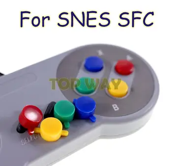 5 комплектов высококачественных кнопок для SNES Super NES Пластиковые кнопки ABXY для контроллера Nintendo Super FC
