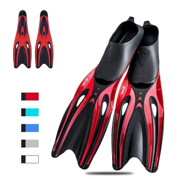 Профессиональные гибкие комфортные TPR Нескользящие плавники для дайвинга, Резиновые ласты для подводного плавания, Пляжная обувь для водных видов спорта