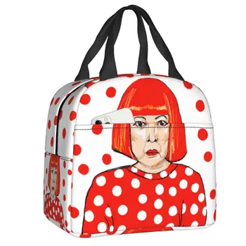 Yayoi Kusama Абстрактное искусство, изолированная сумка для ланча для женщин, Сменный кулер, термальный ланч-бокс, детские школьные Рабочие сумки для еды