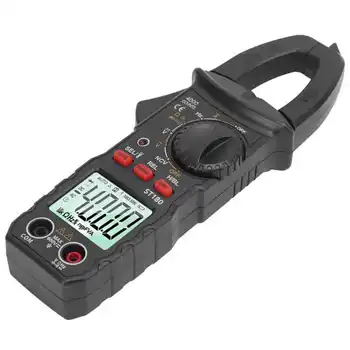 Цифровой зажимной мультиметр ST180 Измеритель напряжения переменного/постоянного тока Автоматический зажимной тестер с фонариком