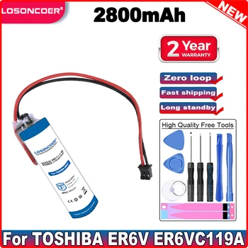 LOSONCOER 2800 мАч ER6VC119A Для Mitsubishi M70 M60 PLC Аккумулятор ER6VC119B ER6V Аккумулятор для TOSHIBA сделано в Японии